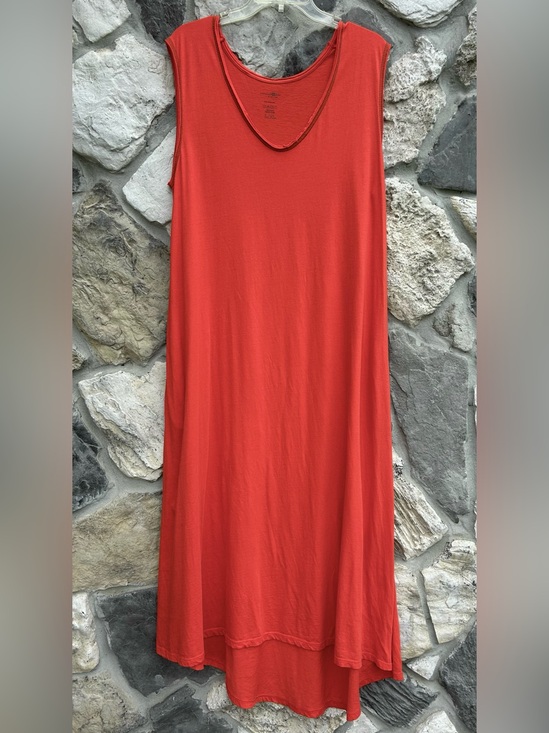 NATURAL LIFE Dresses & Skirts - Natural Life Maxi Dress Size L/XL Orange 100% Cotton Boho Gypsy Casual Pockets